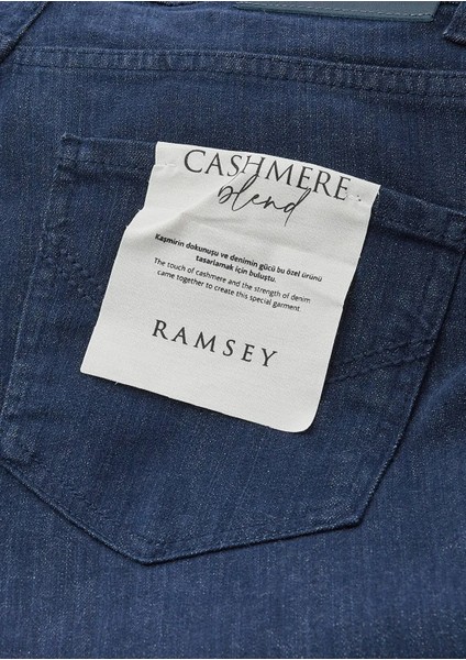 Mavi Düz Slim Fit Denim Pamuk Karışımlı Pantolon indirimleri
