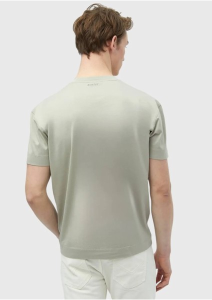 Bej Düz Bisiklet Yaka %100 Pamuk T-Shirt indirimleri