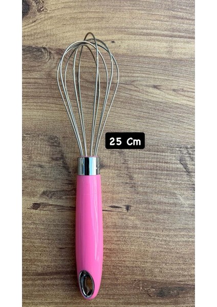 Paslanmaz Çelik Metal Çırpma Teli – Yumurta, Kek ve Hamur Karıştırma Mutfak Aleti 25 cm