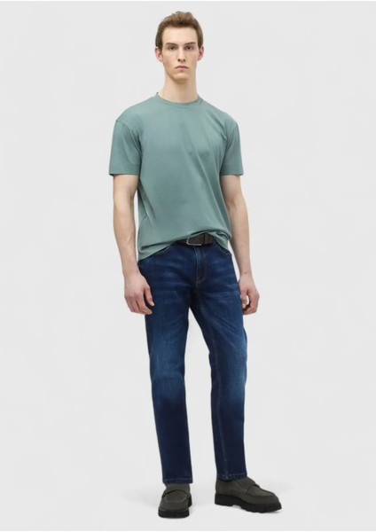 Küf Yeşili Düz Bisiklet Yaka %100 Pamuk T-Shirt fiyatları