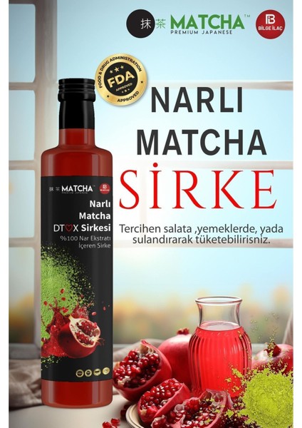 Detox Narlı Sirke 250 ml Japon Premium Nar Ekstratı ile Aromalı