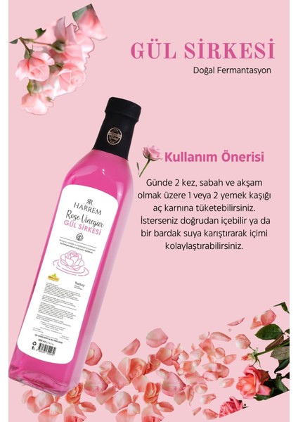 Gül Sirkesi Doğal Fermantasyon 500 ml