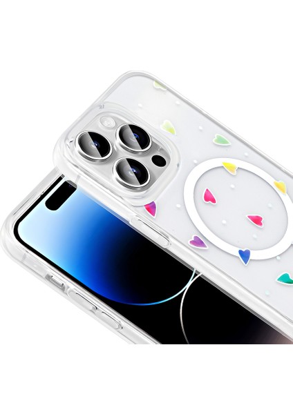 iPhone 14 Pro Kılıf Magsafe Özellikli Şeffaf Yapılı ve Figürlü Folk Premium Sert Silikon Kapak modelleri