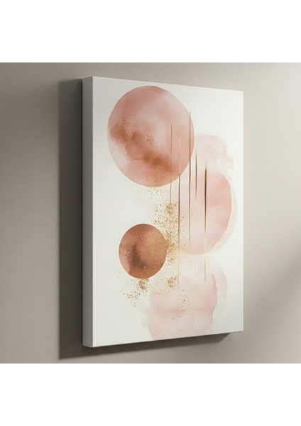 Soyut Pembe ve Altın Tablo