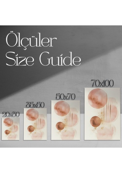 Soyut Pembe ve Altın Tablo modelleri