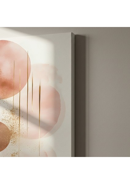 Soyut Pembe ve Altın Tablo indirimleri