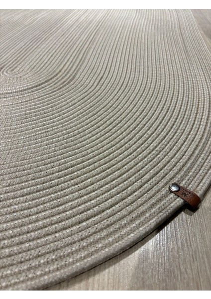 Galileo Oval Jüt Yuvarlak Hasır Görünümlü Klasik Halı Kilim indirimleri