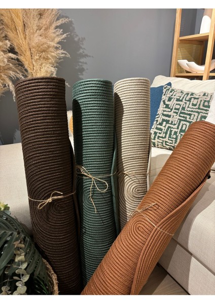 Galileo Oval Jüt Yuvarlak Hasır Görünümlü Klasik Halı Kilim modelleri