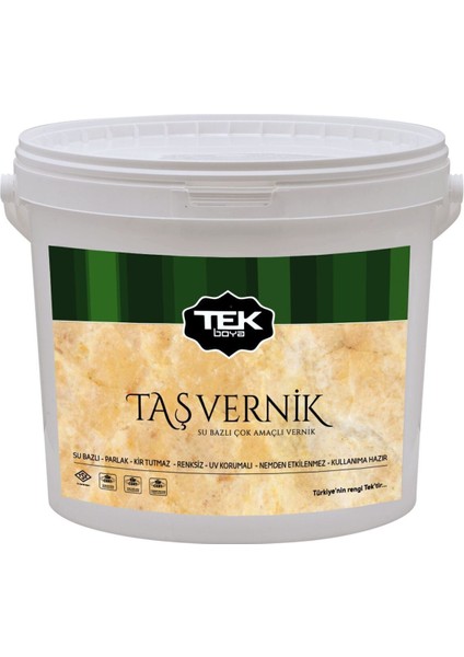Su Bazlı Çok Amaçlı Taş Ve Ahşap Verniği 2.5lt Şeffaf-hava Koşullarından Etkilenmez-kokusuz-parlak