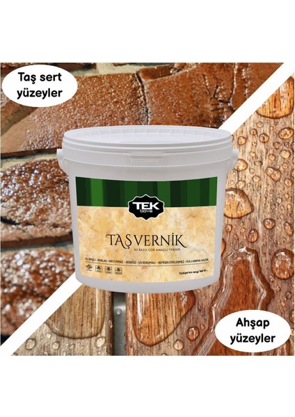 Su Bazlı Çok Amaçlı Taş Ve Ahşap Verniği 2.5lt Şeffaf-hava Koşullarından Etkilenmez-kokusuz-parlak fiyatları