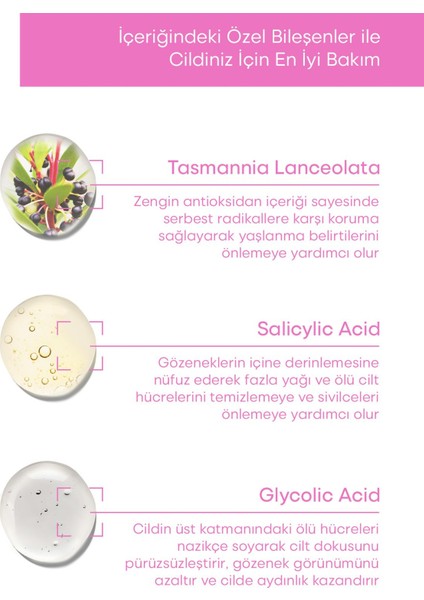 Tonik Seti - Salisilik ve Glikolik Asit ile Tüm Cilt Tipleri için Arındırıcı ve Sebum Dengeleyici, 200 ml