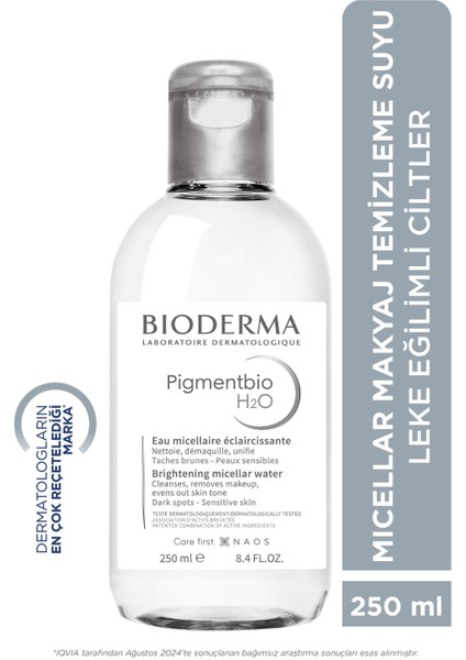Pigmentbio H2O Leke Karşıtı Aydınlatıcı Kolajenli Makyaj Temizleme Suyu 250 ml Hassas Ciltler