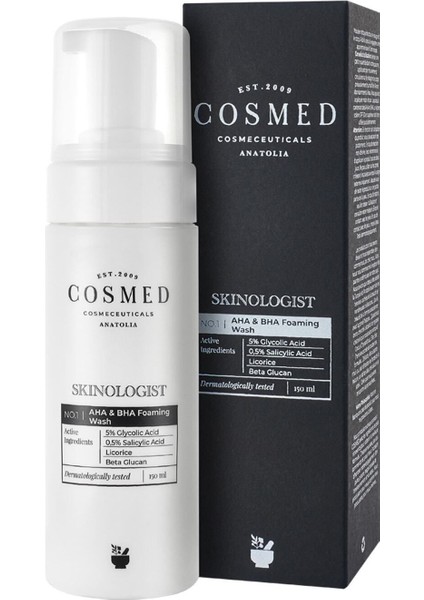 Skinologist Köpük Temizleyici - Yağlı ve Karma Ciltler için Ton Eşitleyici, AHA ve BHA İçeren, 150 ml fırsatları