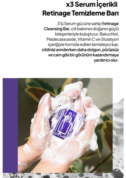 Retinage Yüz Temizleme Sabunu 100 g Retinol İçerikli Tüm Cilt Tiplerine Uygun Yaşlanma Karşıtı Bakım