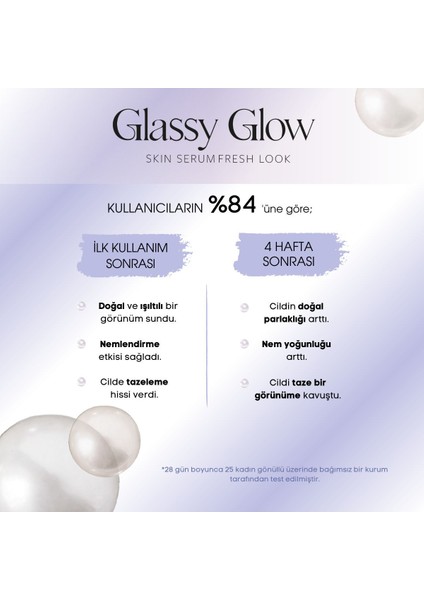 Glassy Glow Cilt Serumu 15 ml Hyaluronik Asitli Yenileyici ve Aydınlatıcı Tüm Cilt Tiplerine Uygun