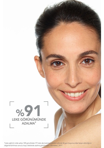 Serum - Tüm Cilt Tipleri İçin Leke Karşıtı ve Aydınlatıcı, C Vitamini, E Vitamini, AHA ve BHA İçeren, 15 ml