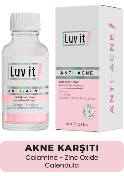 Luv it Losyon - Karma Ciltler İçin Doğal İçeriklerle Cilt Temizleme ve Bakım 30 ml
