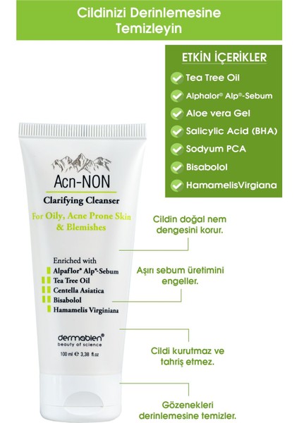 Acn-Non Arındırıcı Yüz Temizleme Jeli 100 ml Kuru Ciltlere Salisilik Asitli Leke Karşıtı fırsatları