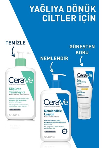 Köpüren Temizleyici Jel - Yağlı ve Normal Ciltler İçin, Hyaluronik Asit ve Seramid ile Zenginleştirilmiştir, 473 ml modelleri