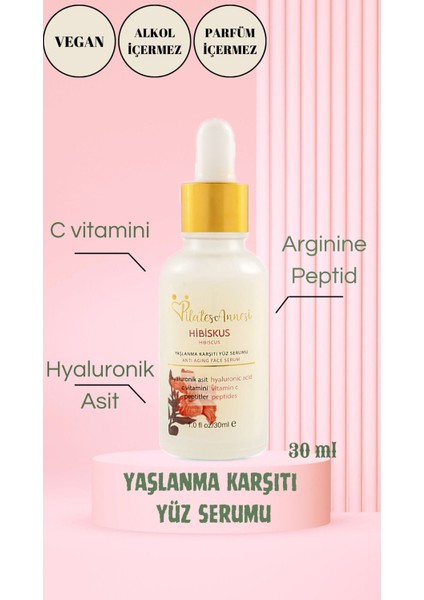 Yüz Serumu 30 ml C Vitaminli Besleyici Nemlendirici Aydınlatıcı Karma Ciltler