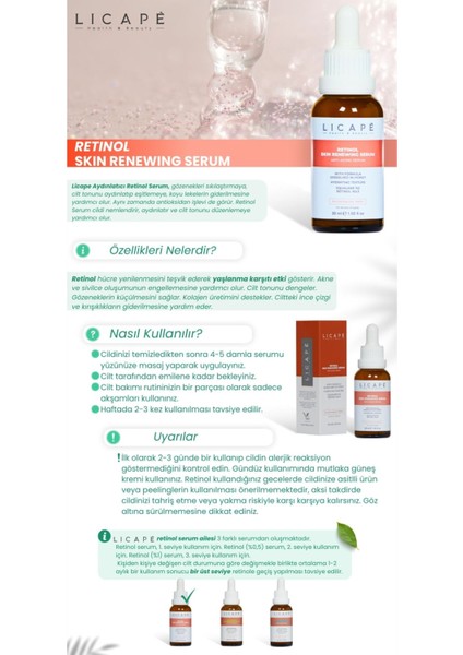 Cilt Serumu 30 ml Aydınlatıcı Yaşlanma Karşıtı A Vitamini Takviyeli Karma Ciltler İçin modelleri