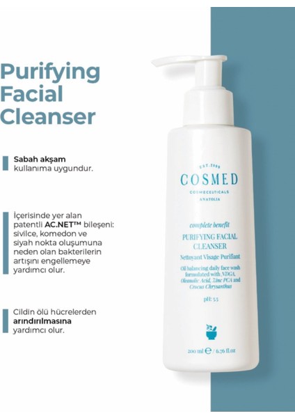 Complete Benefit Arındırıcı Yüz Temizleme Losyonu 200 ml Yağlı Ciltler İçin Sebum Dengeleyici Mat Etki fiyatları