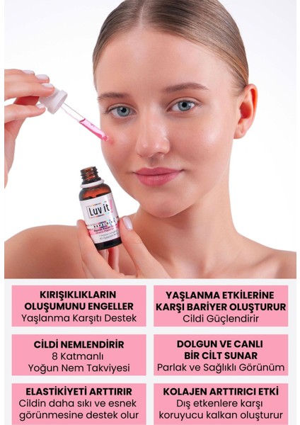 Yenileyici ve Onarıcı Serum - Tüm Cilt Tipleri için Hyaluronik Asit ve Peptit Kompleksi, 30 ml indirimleri