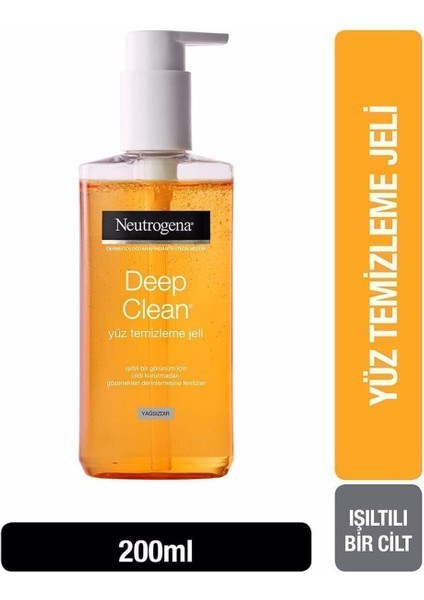Yüz Temizleme Jeli 200 ml Gliserinli Aydınlatıcı Formül Tüm Cilt Tiplerine Uygun