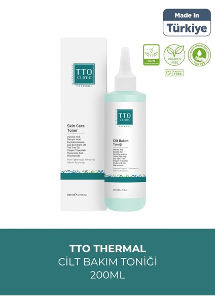 Clinic Canlandırıcı Cilt Bakım Toniği - Tüm Cilt Tipleri için Glikolik Asitli, 200 ml