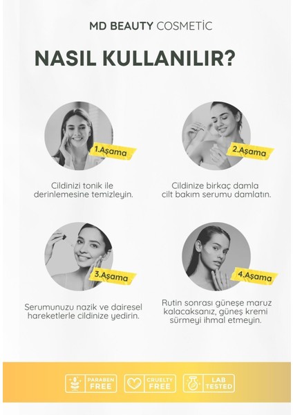Aydınlatıcı Serum 30 ml Kuşburnu Özlü Leke Karşıtı Besleyici Tüm Cilt Tiplerine Uygun