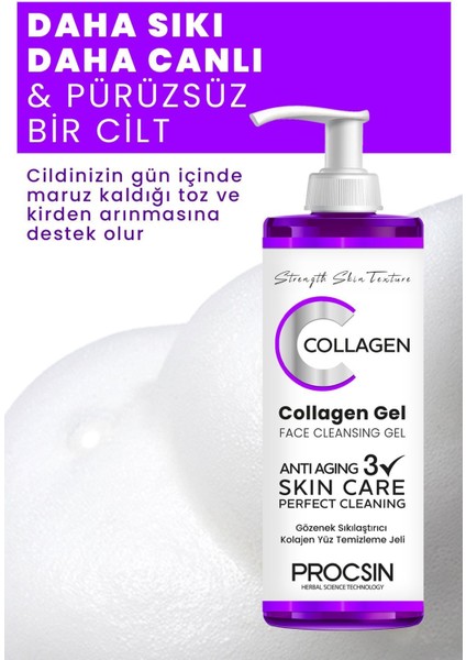 Yüz Temizleme Jeli - Tüm Cilt Tipleri İçin Kolajen İçeren Etkiye Sahip, 150 ml fırsatları