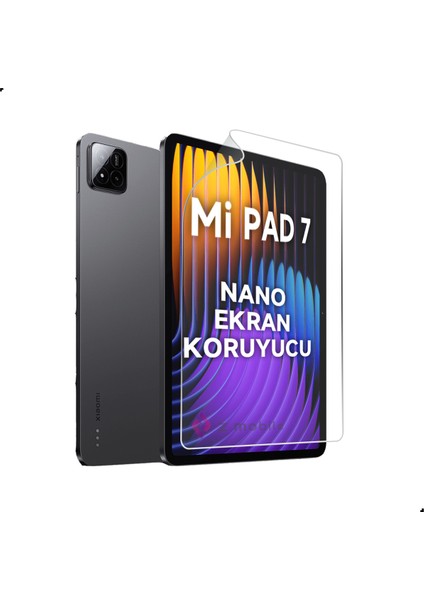 Xiaomi Mi Pad 7 / Mi Pad 7 Pro Uyumlu Ekran Koruyucu Nano Esnek Kırılmaz Flexible