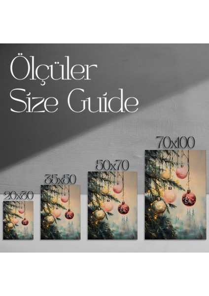 Kış Masalı Noel Süsleri Tablosu modelleri