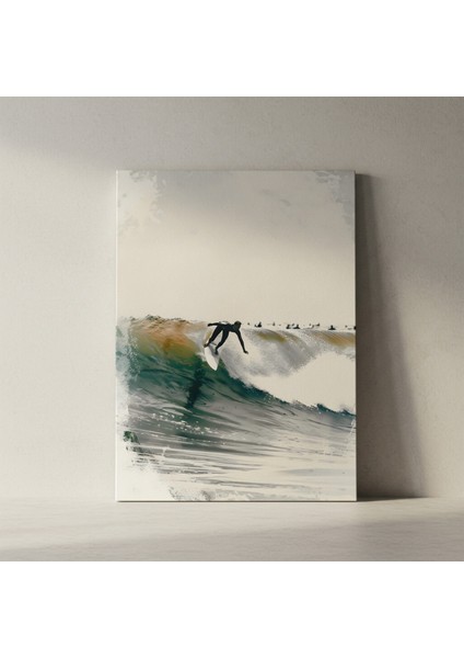 Sörfçü ve Dalga Soyut Sanat Tablosu fiyatları