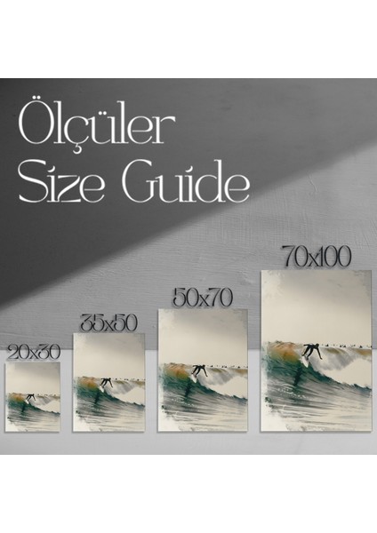 Sörfçü ve Dalga Soyut Sanat Tablosu modelleri