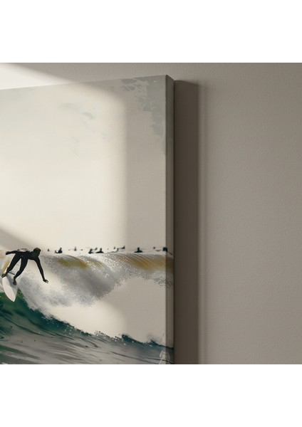 Sörfçü ve Dalga Soyut Sanat Tablosu indirimleri