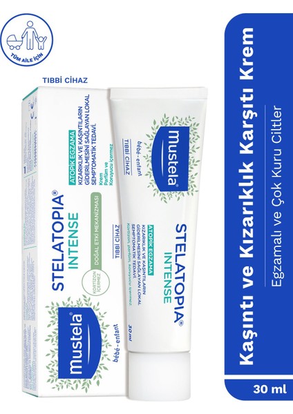 Stelatopia Intense Kokusuz Cilt Koruyucu Krem - 30 ml, Kortizon ve Paraben İçermez, Dermatolojik Olarak Test Edilmiştir