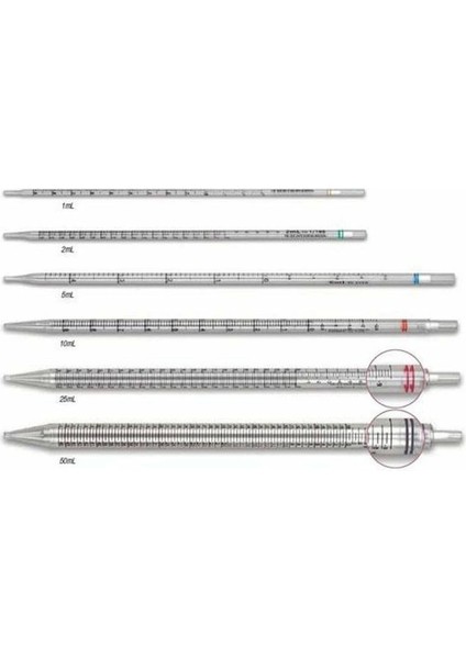 50 Adet Serolojik Pipet Steril 5 ml