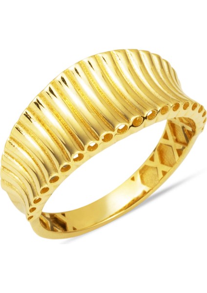 14 Ayar Sarı Altın Sade Yüzük