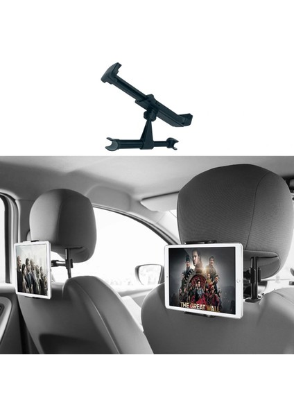Oto Koltuk Arkası Telefon Tablet Tutucu Ayarlanabilir 360 Derece Dönebilen Pratik Stand (5047)