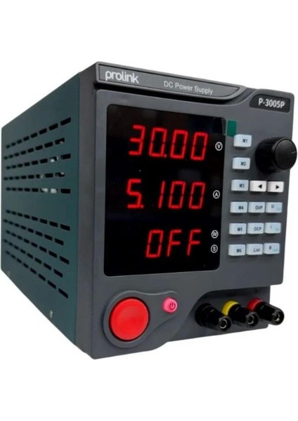 Luxury, 30V 5A Programlanabilir Ayarlı Dc Güç Kaynağı Prolink P-3005P