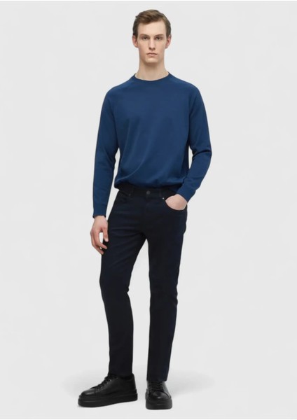 Indigo Bisiklet Yaka Düz Sweatshırt fiyatları