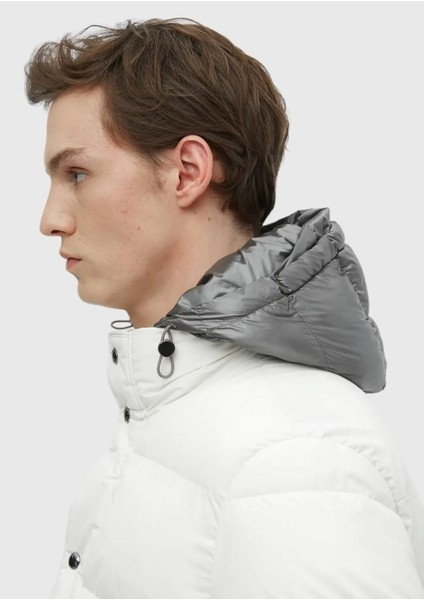 Ekru Regular Fit Kapüşonlu Casual Dokuma Mont indirimleri