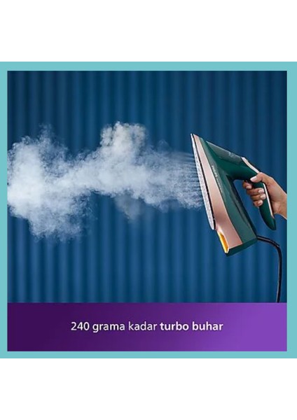 Kireç Önleme Sistemi, 200 Gr/dk Şok Buharı ile Azur 8000 Serisi 3000 W Buharlı Ütü DST8030/70 fırsatları
