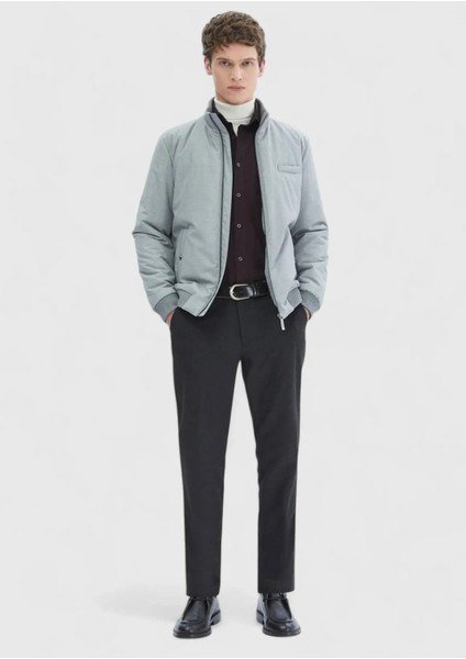 Gri Regular Fit Dik Yaka Casual Dokuma Mont fiyatları