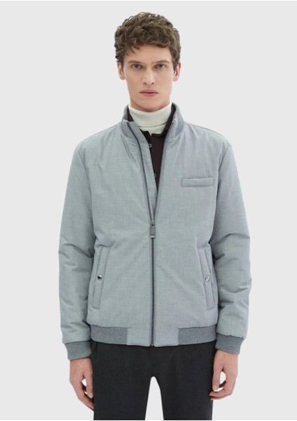 Gri Regular Fit Dik Yaka Casual Dokuma Mont fırsatları