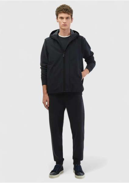 Lacivert Regular Fit Kapüşonlu Casual Dokuma Spor Yelek fiyatları