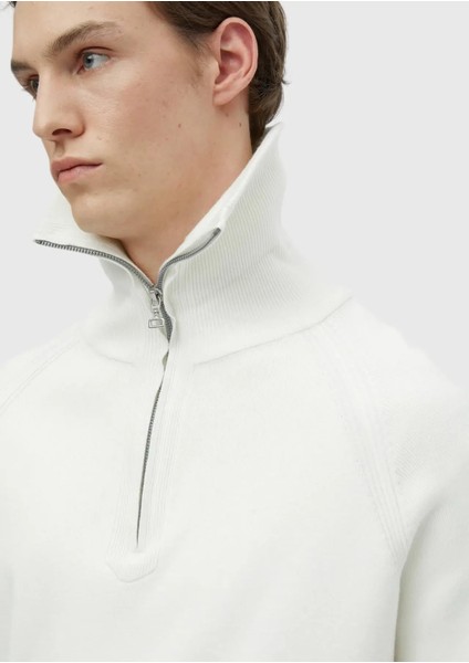 Ekru Yarım Balıkçı Yaka Düz Örgü Triko Kazak fırsatları