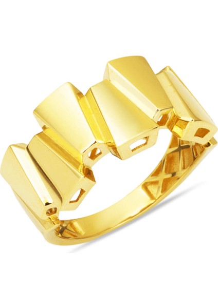 Buz Kırığı 14 Ayar Taşsız Altın Yüzük