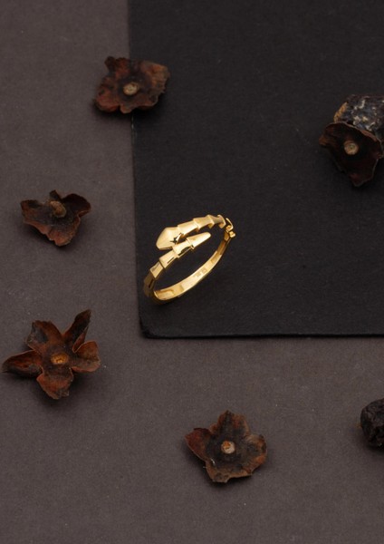 Yılan Model Taşsız Altın Yüzük modelleri